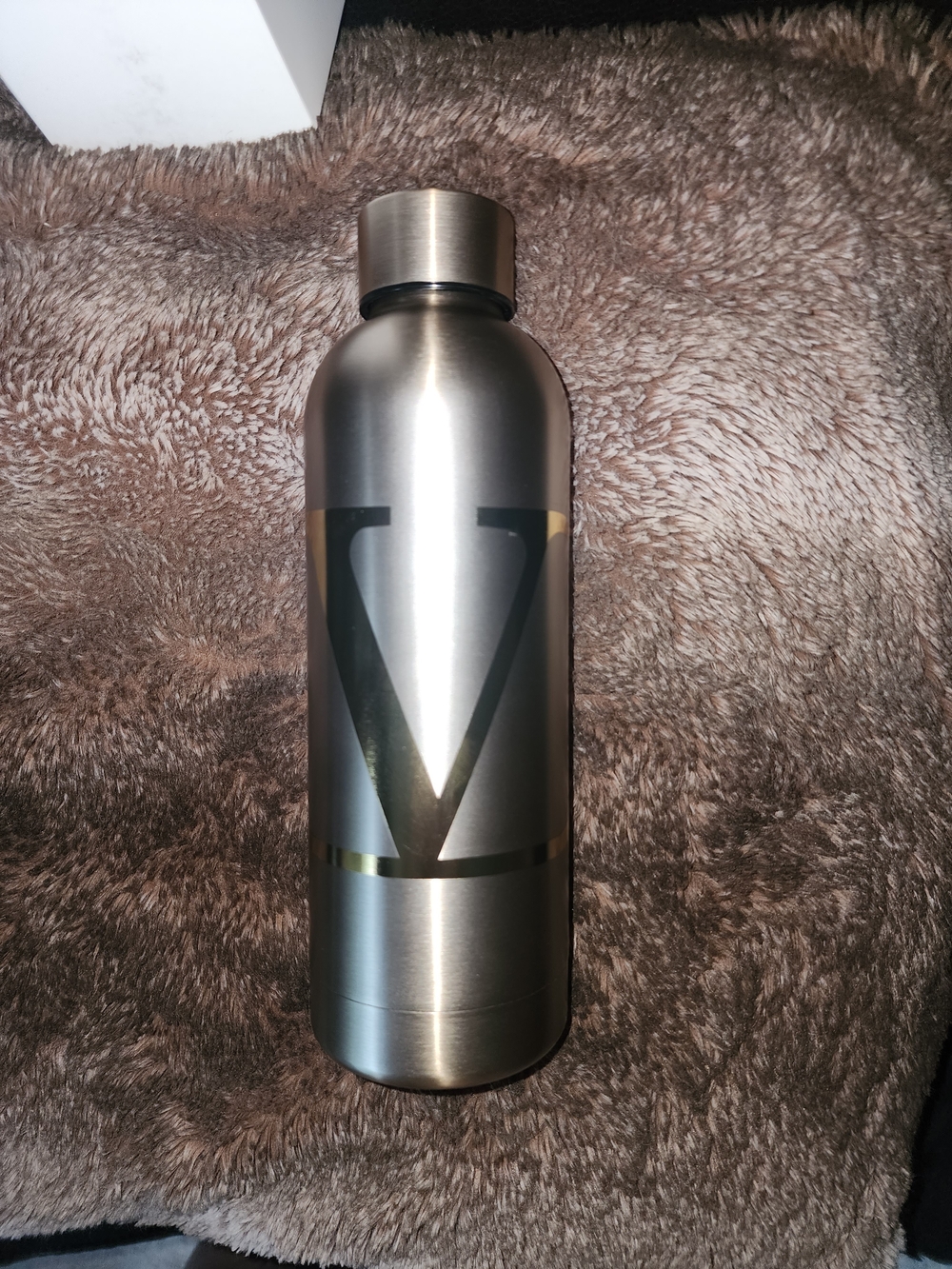 Valentino Beauty Limited Edition Gold Stainless Steel Water Bottle VLogo
